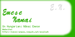 emese nanai business card